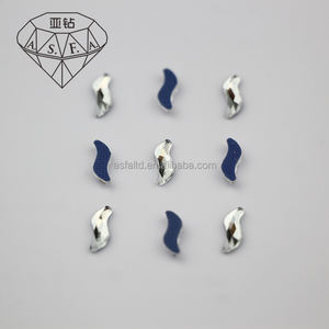 Strass thermocollants en forme de S ASFA06 de 10,0 mm, tailles SS6 et SS10, pour machine à strass, pour fixer des cristaux AB. - Product Image 1