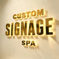 Letrero LED Acrílico 3D Personalizado con Logotipo, Letrero Comercial Retroiluminado de Metal para Vallas Publicitarias, Decoración, Señalización, Resistente al Agua IPX5
