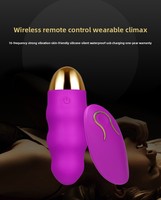 Ferngesteuerter Tragbarer Silikon-Vibrator für Masturbation Wasserdicht IPX7 USB-Aufladbar Damen Intimpflege Erwachsenen-Sexspielzeug