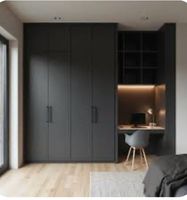 Balom Meuble de Maison à Rangement Optimisé, Armoire Moderne et Minimaliste à Portes Coulissantes avec Cabinets Supérieurs, Fonction Pliante Convertible pour