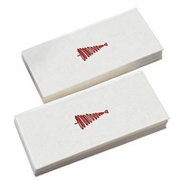 Serviette de toilette décorative de qualité supérieure, aspect lin, 12 x 17 pouces, pliée en 1/6, en Airlaid