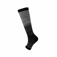 Chaussettes de compression sportives personnalisées avec logo OEM KTS268, en nylon 15-20 mmHg, à jambe large, à bout ouvert, amincissantes
