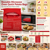 Herbruikbare magnetronzak voor aardappelen met aangepast logo, OEM ODM, voor bakken, koken en opbergen in de keuken