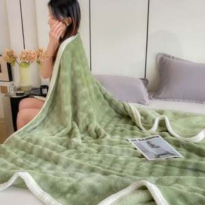 Plaid Doux en Fausse Fourrure de Lapin Effet Laine, Épais et Chaud, Anti-Boulochage, Quatre Saisons - Product Image 2