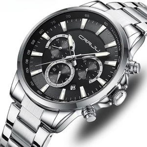 OEM ODM Business Fashion Stainless Steel Wristwatch Luxury Men Chronograph Sport Waterproof Luminous Quartz <b>Watch</b> - Product Image 2