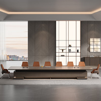 Pierre artificielle noire moderne OEM Table de réunion de direction Tables de conférence Bureaux et chaises de bureau pour poste de travail