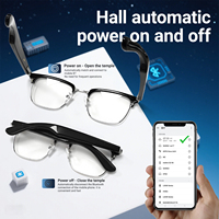 Lunettes Intelligentes Bluetooth GT-33 Style Affaires et Mode, Casque Audio sans Fil avec Appels, Musique, Caméra à Distance et Anti-Lumière Bleue