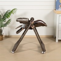 Chaise haute bébé pliable 4-en-1 Clafbebe, hauteur réglable, convertible en chaise inclinable