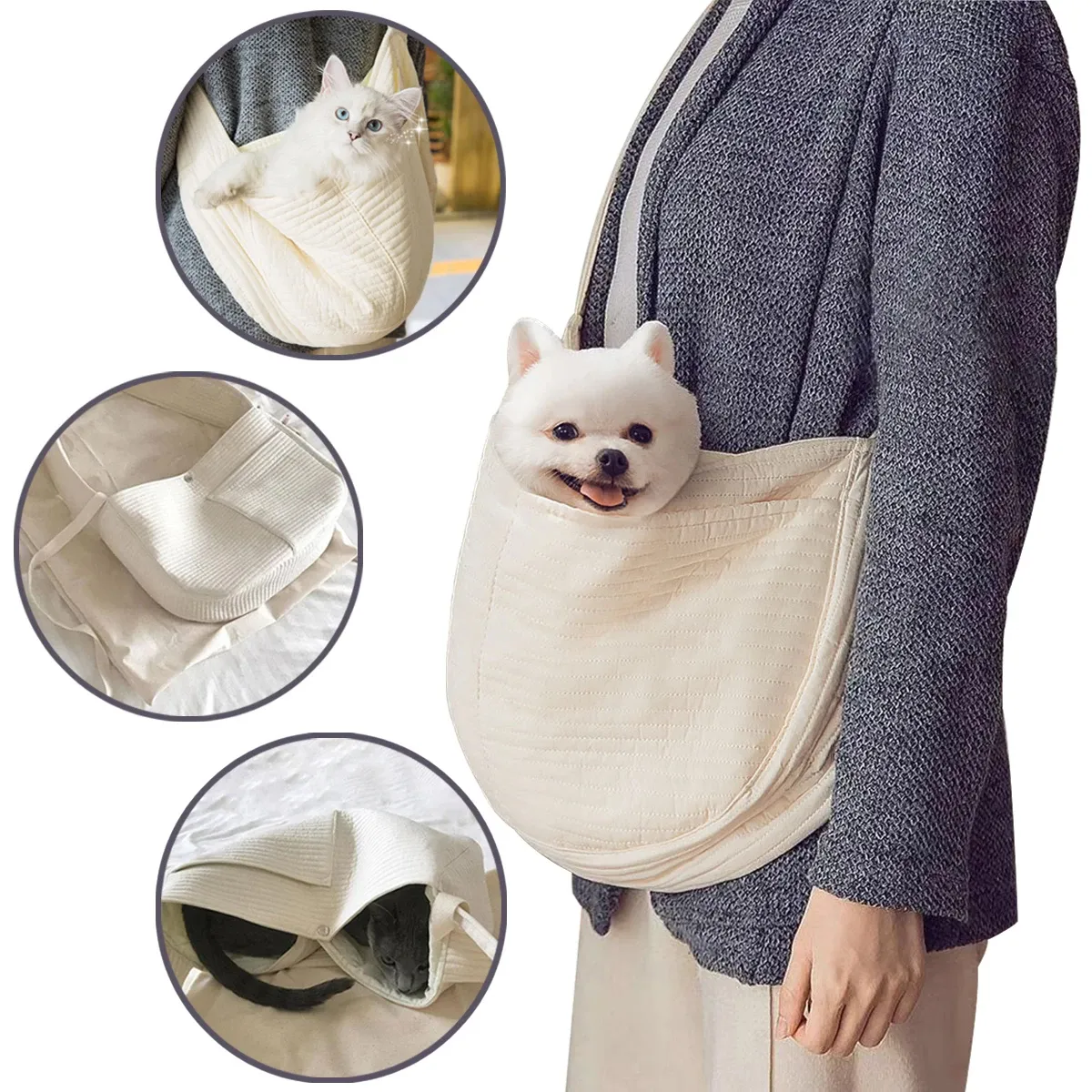 Özel tuval taşınabilir evcil hayvan taşıyıcı sırt çantası çanta düşük adedi köpek kedi pet sling taşıyıcı küçük köpek seyahat çantası açık kullanım için