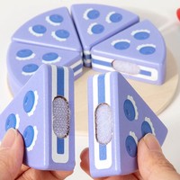 Nouveau Jouet de Simulation de Gâteau d'Anniversaire pour Enfants, Jeu de Puzzle Éducatif en Bois, Jouet de Jeu de Rôle de Découpe de Desserts pour Enfants
