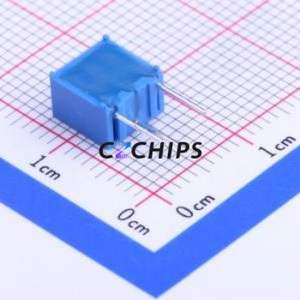 Résistance/potentiomètre réglable 3362W-1-504LF, composant traversant (THT)-3P, 7x6,6 mm, résistance 500 kOhm, 10 %, 500 mW, 100 ppm/ ℃ - Product Image 2