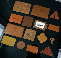 Patch en cuir PU personnalisable découpé au laser 3D, écologique, avec logo en relief et trous, à coudre sur les étiquettes pour vêtements, chaussures et sacs