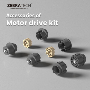 <span class=keywords><strong>Kit</strong></span> d'entraînement de moteur de stores verticaux d'écran de fenêtre extérieure moderne de taille personnalisée imperméable coupe-vent télécommande ombrage de fermeture éclair plaine - Product Image 6