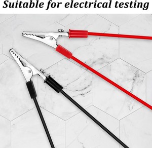 <span class=keywords><strong>Pinces</strong></span> crocodiles rouges et noires avec vis, petites <span class=keywords><strong>pinces</strong></span> de test en métal pour tests électriques de <span class=keywords><strong>voiture</strong></span> et connexion de <span class=keywords><strong>batterie</strong></span> - Product Image 5