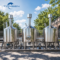 Tonsen 500L 1000L 1500L 2000L Brasserie en acier inoxydable à 3 cuves 5HL-20HL Équipement de brassage de micro-bière Usine de brasserie