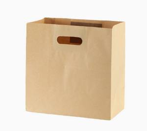 Handleless kraft paper bag made of thickened food grade kraft paper with heat pressing forming process sturdy shape - Product Image 5