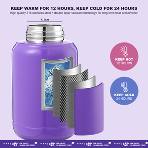 Cấp thực phẩm trẻ em thép không gỉ cách điện chai nước rơm khóa nắp với Splash-proof EVA chai nước Bìa - Product Image 4