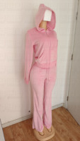 Ensemble décontracté sport deux pièces en velours doux, coupe ajustée, entièrement zippé, brodé de strass, imprimé numérique, comprenant un sweat à capuche et un short court
