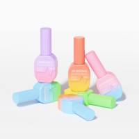 Flacon en verre vide de 10 ml pour vernis à ongles, personnalisable avec étiquette privée, avec pinceau, pour vernis gel soak-off