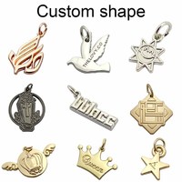 Plaque de bijoux personnalisée en forme de breloque or rose et argent pour collier, prix de gros abordable