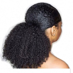 Extensiones de Cabello Afro Rizado para Mujeres Negras, Estilos Ondulados y Lisos, Piezas de Cabello Humano de Alta Calidad - Product Image 1