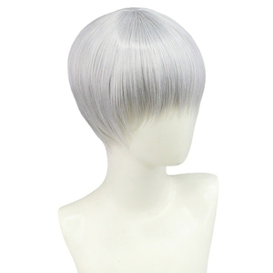 Nier Automata2Bcos Peluca <span class=keywords><strong>gris</strong></span> plateado 9S Nier Automata Mechanical Age <span class=keywords><strong>Cabello</strong></span> <span class=keywords><strong>corto</strong></span> blanco plateado - Product Image 5