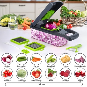 Accessoires de Cuisine Mandoline Manuelle 16 en 1 Coupe-Oignons Alimentaire Hachoir à Légumes Multifonctionnel - Product Image 3