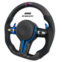 Volant sport en cuir et carbone forgé pour F10 F30 E46 E60 F15 F90 F80 G20 G30 M3 M4 M5, pièces automobiles sans airbags