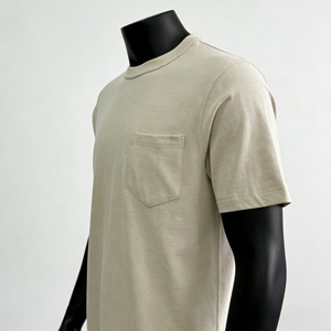 T-shirt da uomo in cotone slub personalizzabile Yingtenidi <span class=keywords><strong>con</strong></span> stampa, 100% cotone, sostenibile ed ecologico, <span class=keywords><strong>con</strong></span> <span class=keywords><strong>taschino</strong></span> - Product Image 3