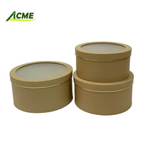 Round Cylinder Gift Box Gold Rim Cardboard Tube Box Flower Small Gift Packaging Box Custom Logo Wholesale Stock Available