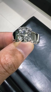 Anillo de Compromiso Solitario con Diamante Cultivado en Laboratorio de 3.00CT, Oro Amarillo de 14K, Joyería Fina para Novia, Regalo para Mujer - Product Image 3