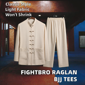 Chaqueta Tradicional Tang para Hombre Fightbro, Camisa de Kung Fu Hanfu China, Atuendo Vintage con Cuello Mao para Uso Cultural y Casual - Product Image 2