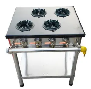 Hornillo plano de 4 quemadores de hidrógeno, suministro profesional de cocina, quemador comercial, estufa plana de Gas