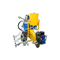 Machine de marquage routier à froid poussée à la main, facile à utiliser et largement utilisée, pour la marquage de lignes routières par pulvérisation à froid