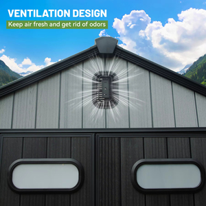 Caseta de Almacenamiento Multiusos para Exteriores de 6x6 Pies, con Puertas con Cerradura y Ventana de Ventilación, para Bicicletas y Cortadoras de Césped - Product Image 3