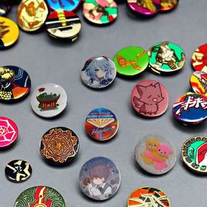 Wholesale Custom <b>Animation</b> Pin Magnetic Round Button Pin Badge Enamel Epoxy Business Saudi logo Badge Lapel Pin for Men - Product Image 2