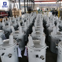 7200V 120/240V Tek Fazlı Havai Direk Tipi Trafo 5kVA-167kVA PCB'siz Toptan Tedarik