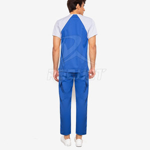 Tenue médicale en spandex personnalisable (couleur et design) pour hommes, faible MOQ, haute qualité, en couleur unie - Product Image 6