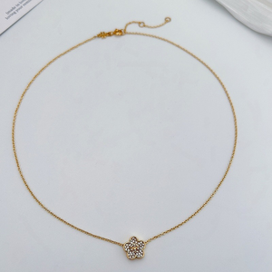 Parure de bijoux de luxe en zircon, collier et boucles <span class=keywords><strong>d</strong></span>'oreilles en laiton plaqué or, trèfle à cinq feuilles, élégante, pour femme, cadeau, mariage, fête - Product Image 3