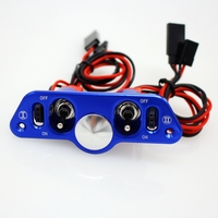 Interrupteur double en métal à double alimentation avec points de carburant doubles RC 5x Interrupteur RC robuste marche/arrêt pour accessoire d'avion RC