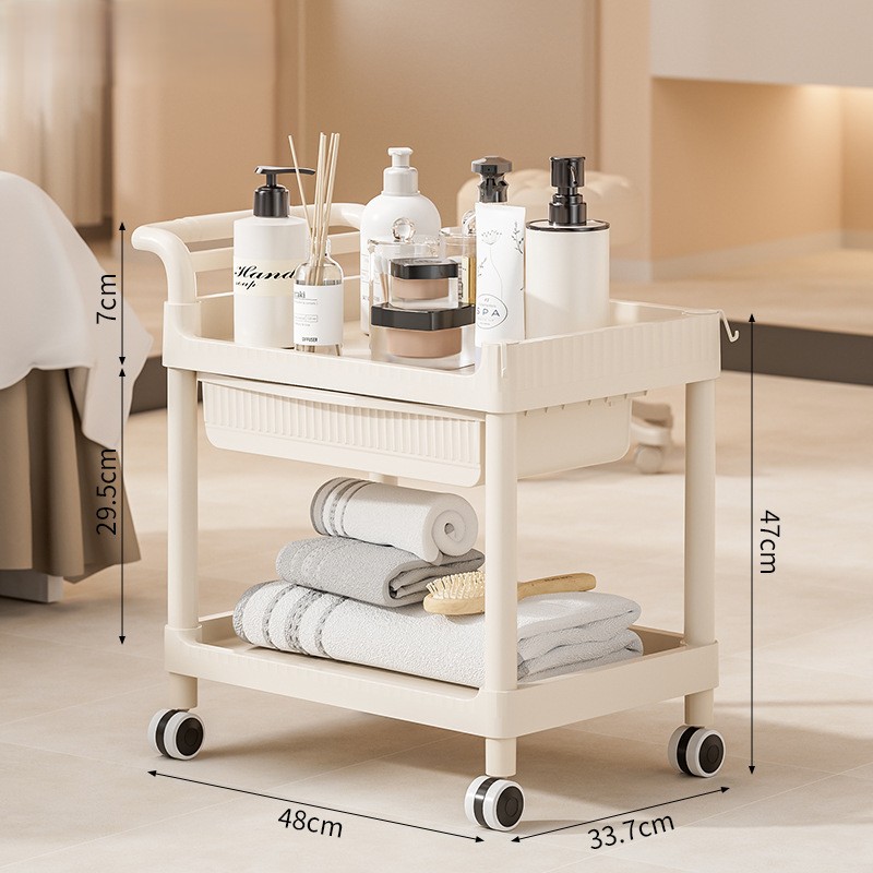 Crème-2 couches avec 1 tiroir