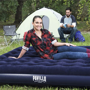 Colchón Inflable Clásico Extra Grande, Tipo Flocado, Tamaño King, para Camping y Turismo, Delgado, Plegable, Autoinflable - Product Image 2