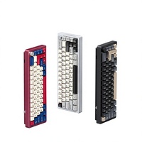 Keyboard Mekanik Desktop RGB Hot-Swap Kustom Nirkabel USB Tri-Mode CNC Monoblock Aluminium R65