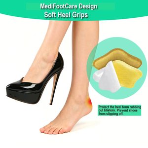 Cuscinetti in camoscio per <span class=keywords><strong>tallone</strong></span>, imbottiture ammortizzanti per alleviare il dolore, inserti per scarpe larghe da donna/uomo, migliorano la vestibilità e il comfort - Product Image 4