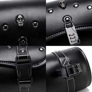 Nouveau sac de moto en cuir PU style punk rétro, antivol et étanche, pour la conduite en extérieur et les véhicules électriques, transfrontalier - Product Image 6