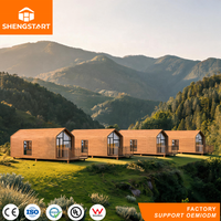 Maison préfabriquée modulaire personnalisée, maison biomimétique en acier imperméable, cabines portables, hôtel, complexe hôtelier, centre commercial