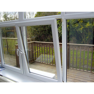 Fenêtre à <span class=keywords><strong>battant</strong></span> inclinable et tournante en verre upvc à <span class=keywords><strong>double</strong></span> <span class=keywords><strong>vitrage</strong></span> moderne de style européen sur mesure - Product Image 2