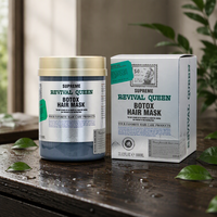 Masque capillaire Revival Queen Botox, qualité salon, kératine, nourrissant en profondeur, pour cheveux blanchis, abîmés par la chaleur, lissant, anti-frisottis