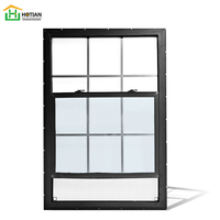 Fenêtre à guillotine simple en vinyle sur mesure, double vitrage Low-E à économie d'énergie, fenêtre coulissante verticale pour la rénovation de la maison