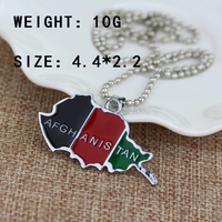 Collier Kuchi Afghan en argent avec pendentif drapeau du pays Bijoux en alliage accentué de diamants pour femmes/hommes Bijoux Femme